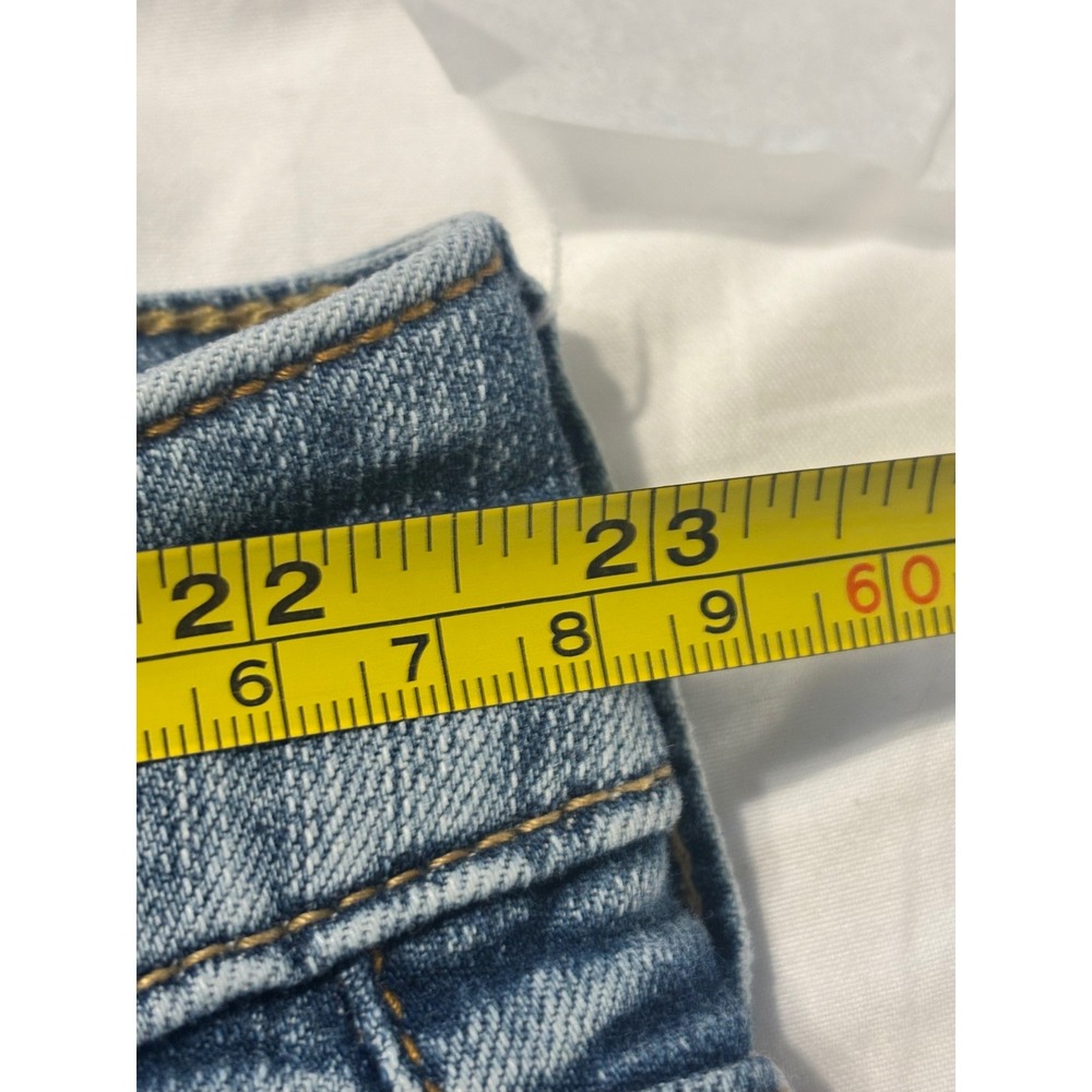 Torrid Crop Boyfriend Jeans Size 22 Blue Distressed Vintage Stretch 17009989 - Picture 6 of 7